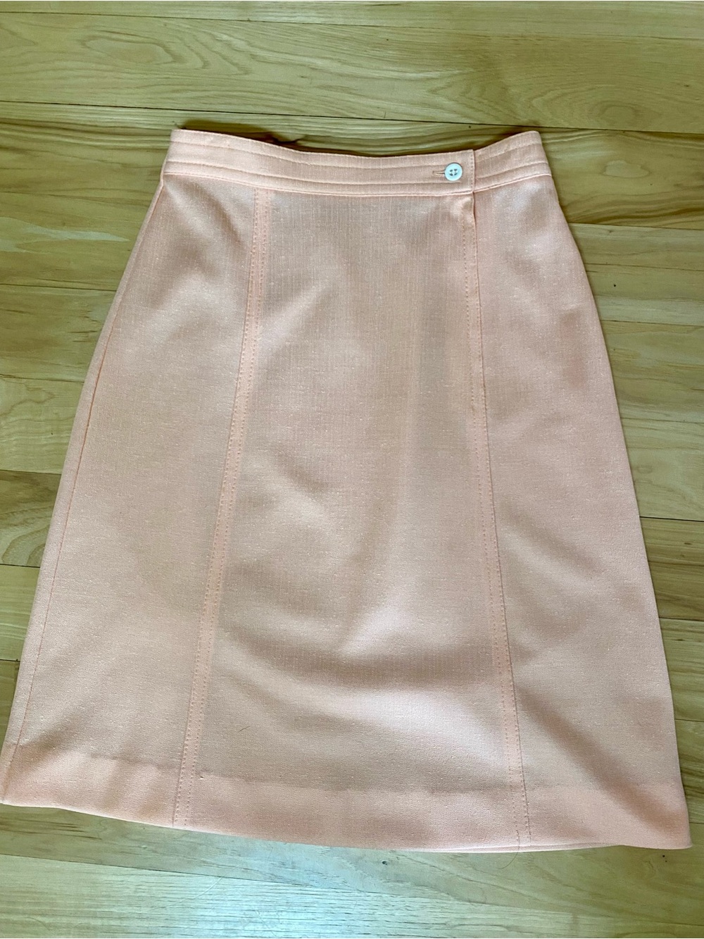 Vintage Skirt Bodin Knits Midi Skirt Coquette in Peach Sm